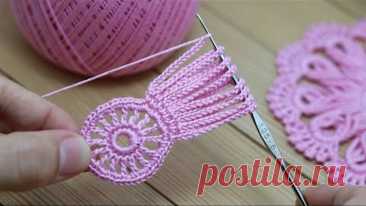 Что-то новенькое!!!  Красивый УЗОР вязание крючком Super Beautiful Flowers Crochet Pattern knitting