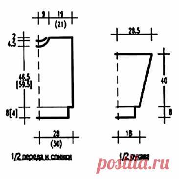 Синий пуловер спицами – Paradosik Handmade - вязание для начинающих и профессионалов