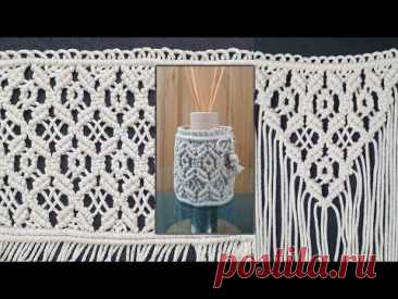 DIY Macrame Perfume Bottle Intermediate Macrame Diamond Pattern