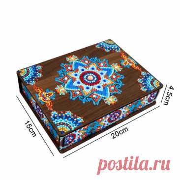 Новинка "сделай сам" 5D коробка для алмазной живописи деревянная коробка Женская коробка для макияжа ювелирных изделий кольцо аксессуары Handiamde подарки | АлиЭкспресс