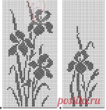 Весенние цветы, филейное вязание (много схем) | календарь уютного дома | Дзен