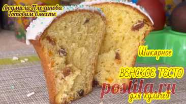 Великолепное «венское» тесто для куличей 🥮- делать очень просто, а результат превосходный❗️ | Людмила Плеханова Готовим вместе. Еда | Дзен