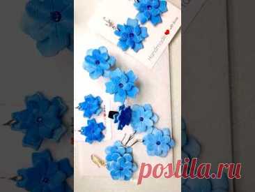 Jeans Flowers Earrings in polymer clay! how to make. #polymerclay