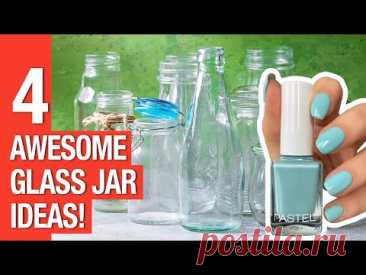 4 замечательные идеи со стеклянными бутылками и банками! ⭐️Сделай сам ⭐️
