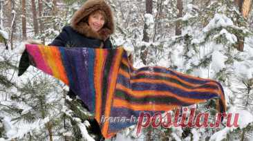 Треугольный платок «Радуга» (вязание, схемы и фото) - Irena Handmade