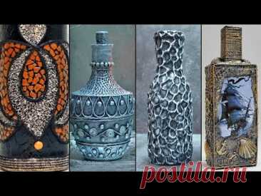 4 INCREDIBLE IDEAS with ordinary bottles! Bottle crafts, wine bottle decor