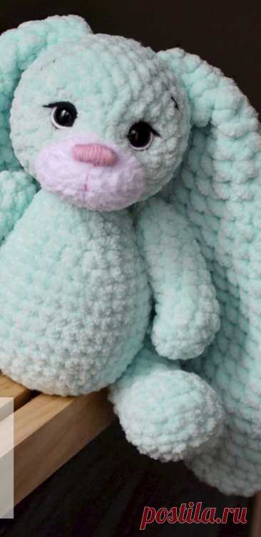 PDF Зайчонок Хлоя крючком. FREE crochet pattern; Аmigurumi animal patterns. Амигуруми схемы и описания на русском. Вязаные игрушки и поделки своими руками #amimore - заяц из плюшевой пряжи, плюшевый зайчик, кролик, зайчонок, зайка, крольчонок.