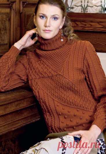 Вяжем пуловер спицами для женщин