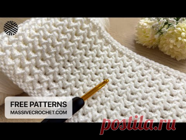 VERY EASY Crochet Pattern for Beginners! 🤍 STUNNING Crochet Stitch for Baby Blanket & Bag
