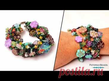 Growing Vines Multi-Strand Bracelet - DIY Jewelry Making Tutorial by PotomacBeads