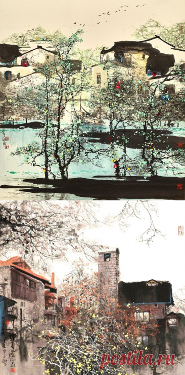 Изящество китайских пейзажей. Художник Liu Maoshan / Лю Мау Шань (Китай, 1942)