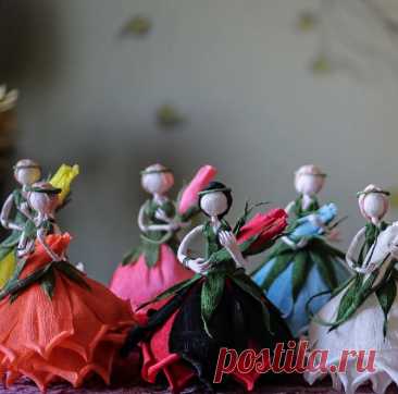 Волшебно: куклы «Цветочные феи» из гофрированной бумаги | Креаликум