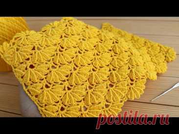 Красивый УЗОР КРЮЧКОМ для платья ВЯЗАНИЕ для начинающих Easy to Crochet Tape Lace openwork pattern