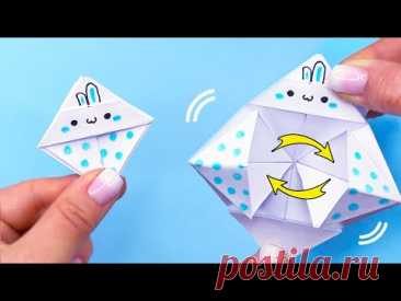 Оригами ИГРУШКА из бумаги | Хлопающий Зайка из бумаги своими руками