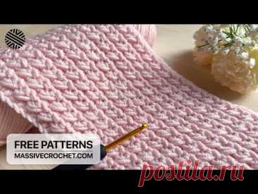 SUPER EASY Crochet Pattern for Beginners! 👌 🩷 GLAMOROUS Crochet Stitch for Blankets and Bags