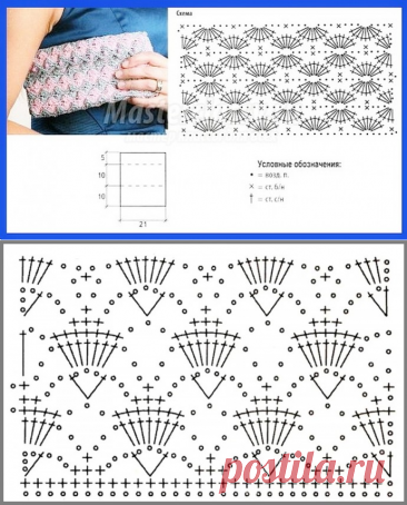 Хитросплетения узоров для вязания крючком, ловите подборку!