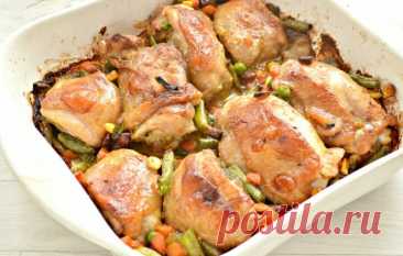 Курица с овощами рецепт самый вкусный в духовке и на сковороде