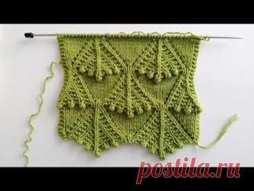 Tomurcuklu Yapraklar Örgü Modeli #knitting stitches pattern #crochet#yarn #SÜVETER TİRİKO