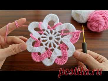 Super easy beautiful motif Crochet Knitting Model 🤍 Bu Motife Bayıldım Tığ İşi Örgü Motif Anlatımı 🤍