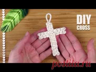 DIY Macrame Cross EASY for Beginners with Step by Step Tutorial