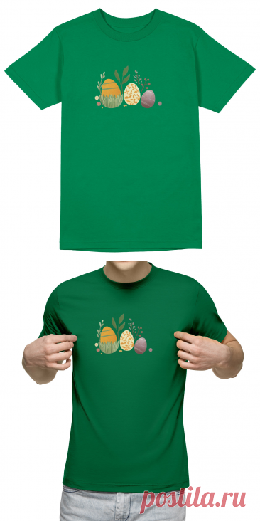 Мужская футболка «Декоративные пасхальные яйца» цвет белый - дизайнер принта Anstey