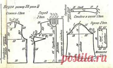 Журнал &quot;крестьянка №5 1996 года &quot;Схема Выкройка блузы: 967 изображений найдено в Яндекс Картинках