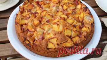 Нежный персиковый пирог - рецепты вкусных блюд от Shagalov Family