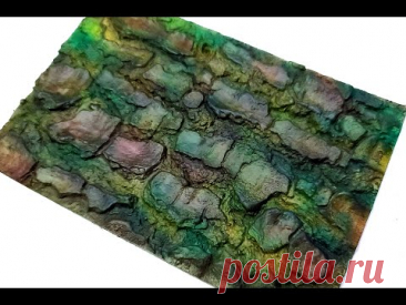 How to Use My Handmade Silicone Tree Bark Textures - Amazing Tree Bark in Polymer Clay! Easy DIY