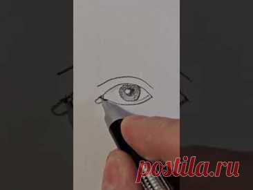 как нарисовать глаз быстро