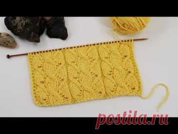 Openwork cables knitting pattern Ажурная коса спицами