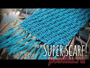 Так вы еще не вязали!!!💥💥💥 Шикарный шарф всего за пару часов! Crochet scarf tutorial