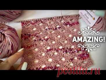 ШИКАРНЫЙ ЦВЕТОЧНЫЙ АЖУР! 🌸🌸🌸 СУПЕР ЭФФЕКТ!!! 💥 💥💥 BEAUTIFUL KNITTING PATTERN