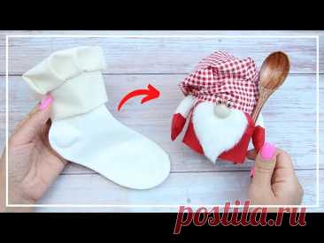 Чудо из носка: Гномик Повар для кухни 🤗 Kitchen Gnome making. Sock toys 💛 DIY NataliDoma