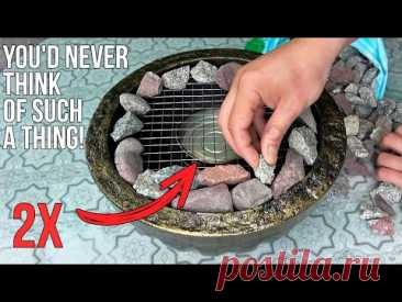 Take a piece of metal mesh and put rocks on it, you'll get something really cool!