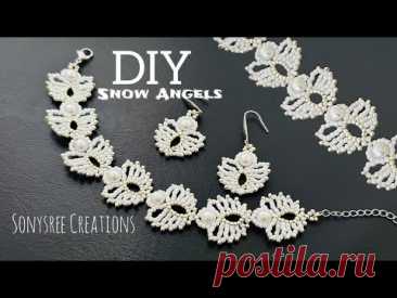 Snow Angels Bracelet || How to make beaded bracelet || Christmas craft || Christmas gift idea