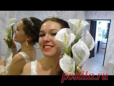 Красивый букет невесты из бисера - Каллы / Beautiful beaded wedding bouquet - Calla lilies