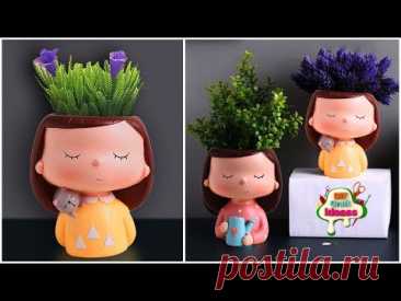 COLORFUL CRAFTS FOR BORING DAYS | Planter with plastic bottle | Arush diy craft ideas