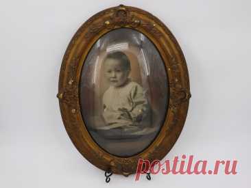 Antique Bubble Picture Wall Hanging of Baby Photo, Ornate, Gold Frame Early 1900s 1918 Vintage Signed by the Person in Picture - Etsy