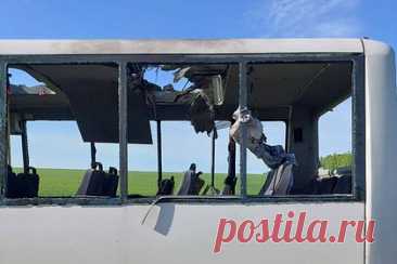 Момент атаки беспилотников по автобусу в Белгородской области попал на видео