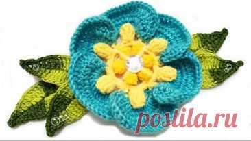 Crochet flower #90 ( English Subtitle is available ) - كروشية زهرة #90