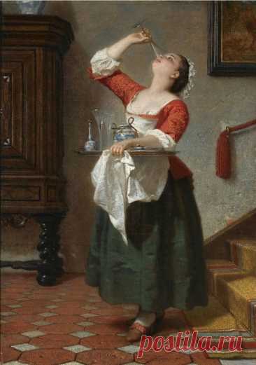 Служанка, 1862 г.
Художник: Вильгельм Август Лебрехт Амберг
