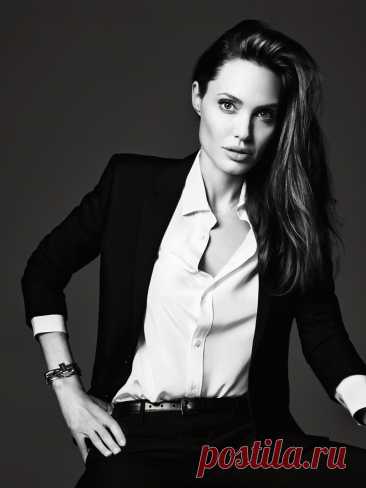 Анджелина Джоли (Angelina Jolie) в фотосессии Эди Слимана (Hedi Slimane) для журнала ELLE US (июнь 2014).