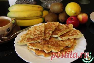 Лепёшки на сметане с сыром и пекинской капустой Кулинарный рецепт