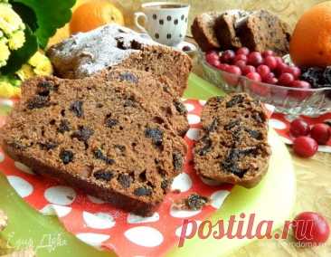 Постный кекс с черносливом на черном кофе