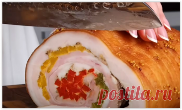 Свинину больше не жарю, а запекаю рулетом в фольге с овощами!