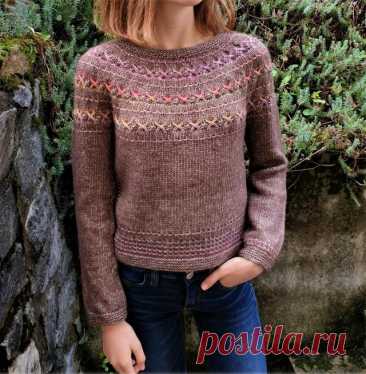 Пост на стене Пуловер с круглой кокеткой