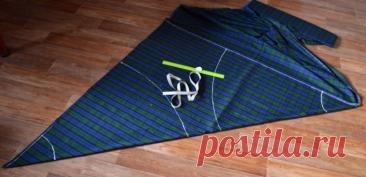 Выкраиваем юбку-полусолнце прямо на ткани