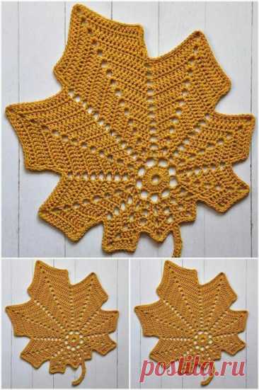 Листик крючком: вяжем просто и красиво