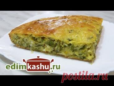 Ленивый пирог с капустой на кефире/ Заливные пироги в духовке