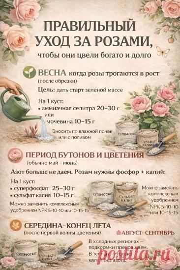 Правильный уход за розами